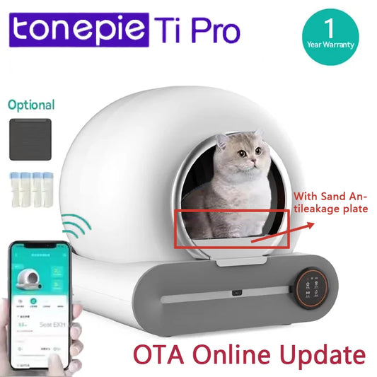 【English Version】 65L Automatic Smart Cat Litter Box Self Cleaning Fully Enclosed Cat Litter Box Pet Toilet Litter Tray
