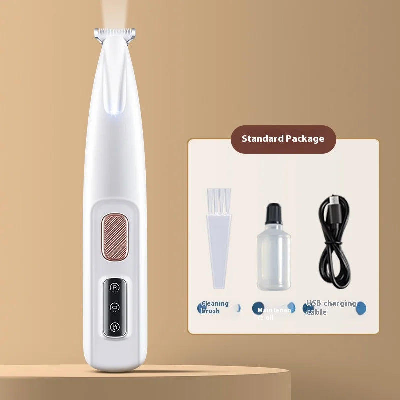 Pet Foot Grooming Shaver - Electric Trimmer for Cat and Dog Paw Care with LED Light